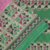 Sanskriti Vintage Sarees Indian Pink Pure Cotton Printed Sari 5+yd Craft Fabric
