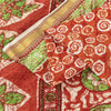 Sanskriti Vintage Sarees Indian Red Pure Cotton Printed Sari 5+yd Craft Fabric