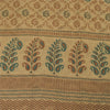 Sanskriti Vintage Sarees Indian Peach Pure Cotton Printed Sari 5+yd Craft Fabric