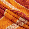 Sanskriti Vintage Sarees Yellow & Red Pure Cotton Bandhani Printed Sari Fabric