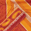 Sanskriti Vintage Sarees Yellow & Red Pure Cotton Bandhani Printed Sari Fabric