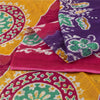 Sanskriti Vintage Sarees Purple & Pink Pure Cotton Batik Print Sari 5+yd Fabric