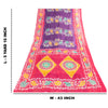 Sanskriti Vintage Sarees Purple & Pink Pure Cotton Batik Print Sari 5+yd Fabric