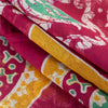 Sanskriti Vintage Sarees Purple & Pink Pure Cotton Batik Print Sari 5+yd Fabric
