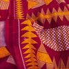 Sanskriti Vintage Saree Red Pure Cotton Geometric Printed Sari 5+YD Fabric Craft