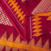 Sanskriti Vintage Saree Red Pure Cotton Geometric Printed Sari 5+YD Fabric Craft