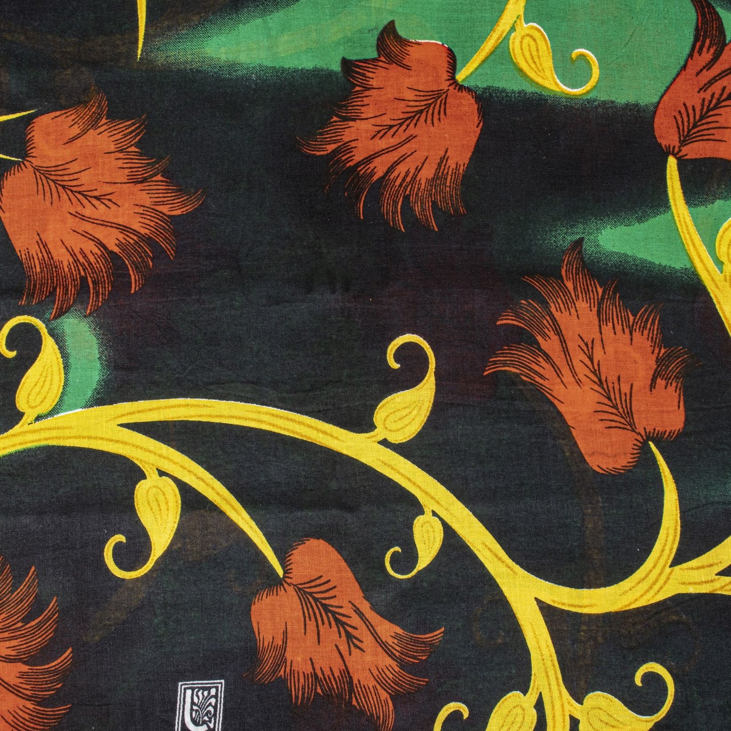 Sanskriti Vintage Saree Black-Green 100% Pure Cotton Digital Printed Sari 5+YD Craft Sewing Fabric