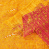 Sanskriti Vintage Sarees Red & Yellow Pure Cotton Printed Sari 5+yd Craft Fabric