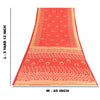 Sanskriti Vintage Sarees Indian Red Pure Cotton Printed Sari 5+yd Craft Fabric