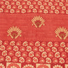 Sanskriti Vintage Sarees Indian Red Pure Cotton Printed Sari 5+yd Craft Fabric