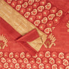 Sanskriti Vintage Sarees Indian Red Pure Cotton Printed Sari 5+yd Craft Fabric
