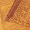 Sanskriti Vintage Sarees Yellow 100% Pure Cotton Printed Sari 5+yd Craft Fabric