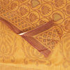 Sanskriti Vintage Sarees Yellow 100% Pure Cotton Printed Sari 5+yd Craft Fabric