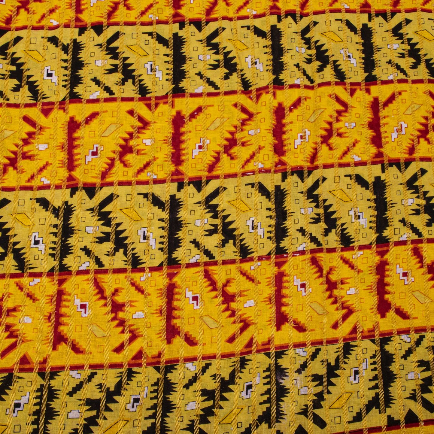 Sanskriti Vintage Saree Yellow Pure Cotton Patola Print-Woven Sari Fabric 5+Yard