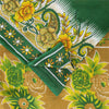 Sanskriti Vintage Sarees Indian Green Pure Cotton Printed Sari 5+yd Craft Fabric