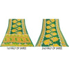 Sanskriti Vintage Sarees Indian Green Pure Cotton Printed Sari 5+yd Craft Fabric