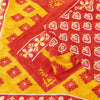 Sanskriti Vintage Sarees Indian Yellow & Red Pure Cotton Print Sari Craft Fabric