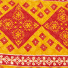 Sanskriti Vintage Sarees Indian Yellow & Red Pure Cotton Print Sari Craft Fabric