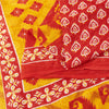 Sanskriti Vintage Sarees Indian Yellow & Red Pure Cotton Print Sari Craft Fabric