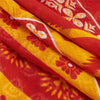 Sanskriti Vintage Sarees Indian Yellow & Red Pure Cotton Print Sari Craft Fabric