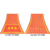 Sanskriti Vintage Sarees Red & Yellow Pure Cotton Printed Sari 5+yd Craft Fabric