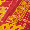 Sanskriti Vintage Sarees Red & Yellow Pure Cotton Printed Sari 5+yd Craft Fabric