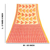 Sanskriti Vintage Sarees Cream & Red Pure Cotton Warli ArtPrint Sari 5+yd Fabric