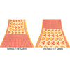 Sanskriti Vintage Sarees Cream & Red Pure Cotton Warli ArtPrint Sari 5+yd Fabric