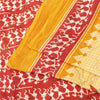 Sanskriti Vintage Sarees Cream & Red Pure Cotton Warli ArtPrint Sari 5+yd Fabric