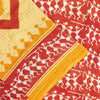 Sanskriti Vintage Sarees Cream & Red Pure Cotton Warli ArtPrint Sari 5+yd Fabric
