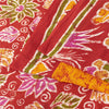 Sanskriti Vintage Sarees Yellow & Red Pure Cotton Printed Sari 5+yd Craft Fabric