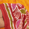 Sanskriti Vintage Sarees Yellow & Red Pure Cotton Printed Sari 5+yd Craft Fabric