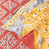 Sanskriti Vintage Sarees Yellow Pure Cotton Geometric Printed Sari 5+yd Fabric