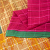 Sanskriti Vintage Sarees Pink Pure Cotton Abstract Print Sari 5+yd Craft Fabric