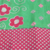 Sanskriti Vintage Sarees Green & Pink Pure Cotton Printed Sari 5+yd Craft Fabric