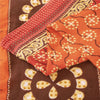 Sanskriti Vintage Sarees Peach 100% Pure Cotton Printed Sari 5+yd Craft Fabric