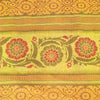 Sanskriti Vintage Sarees Green & Red Pure Cotton Printed Sari 5+yd Craft Fabric