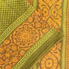 Sanskriti Vintage Sarees Green & Red Pure Cotton Printed Sari 5+yd Craft Fabric