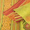 Sanskriti Vintage Sarees Green & Red Pure Cotton Printed Sari 5+yd Craft Fabric