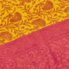 Sanskriti Vintage Sarees Yellow & Pink Pure Cotton Print Sari 5+yd Craft Fabric