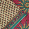 Sanskriti Vintage Sarees Indian Ivory Pure Cotton Printed Sari 5+yd Craft Fabric