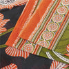 Sanskriti Vintage Sarees Indian Green Pure Cotton Printed Sari 5+yd Craft Fabric