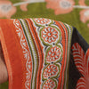 Sanskriti Vintage Sarees Indian Green Pure Cotton Printed Sari 5+yd Craft Fabric