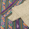 Sanskriti Vintage Sarees Pale Cream Pure Cotton Patola Printed Sari 5+yd Fabric