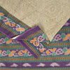 Sanskriti Vintage Sarees Pale Cream Pure Cotton Patola Printed Sari 5+yd Fabric