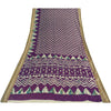 Sanskriti Vintage Sarees Purple Pure Cotton Batik Printed Sari 5+yd Craft Fabric