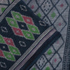 Sanskriti Vintage Sarees Gray & Black Pure Cotton Printed Sari 5+yd Craft Fabric