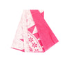 Sanskriti Vintage Sarees White & Pink Pure Cotton Batik Print Sari 6+yd Fabric