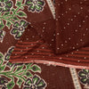 Sanskriti Vintage Sarees Brown 100% Pure Cotton Printed Sari 5+yd Craft Fabric