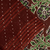 Sanskriti Vintage Sarees Brown 100% Pure Cotton Printed Sari 5+yd Craft Fabric